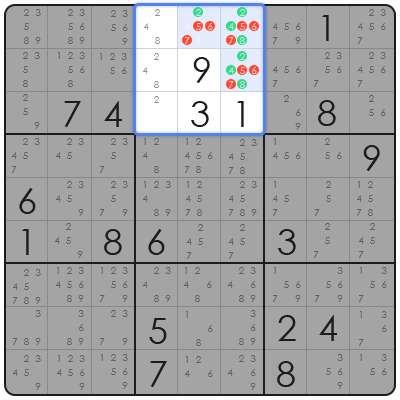 sudoku candidate identification